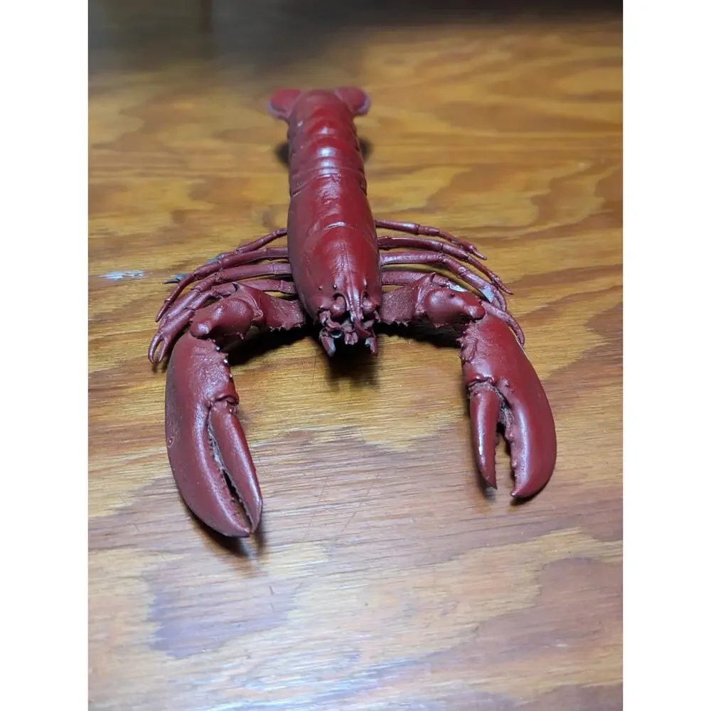 Hudson Pewter Lobster Figurine 621 Red Painted Nautical Desk Paperweight